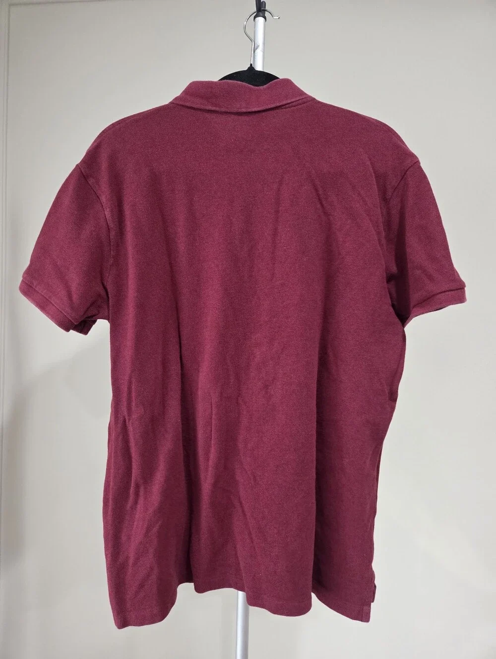 Ralph Lauren Men's Burgundy Polo Shirt with Navy Pony Sz.XL